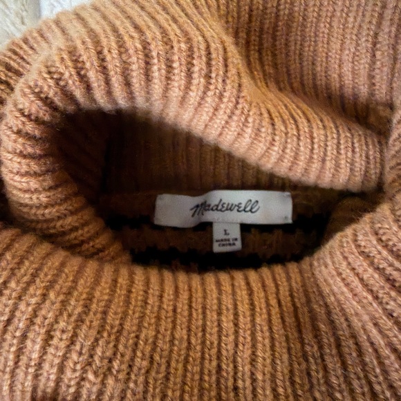 Madewell Brown and Black Striped Turtleneck Sweater - Picture 3 of 7